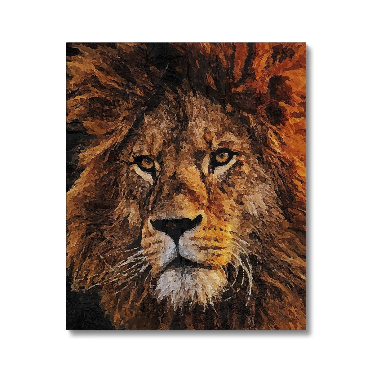 Lion Oil Palette Print Canvas