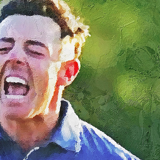 Limited Edition Rory McIlroy Portrait US Masters 2025 Champion, Augusta National, Oil Style Artwork Fine Art Print (Unframed)