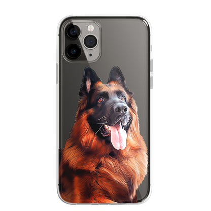 German Shepherd Alsatian Dog Phone Case Art CLEAR Cover Case for iPhone 14 13 12