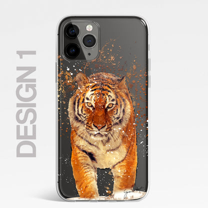 Asian Animals Phone Case Splatter Art CLEAR Cover Case for iPhone 14 13 12 Pro +