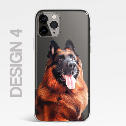German Shepherd Alsatian Dog Phone Case Art CLEAR Cover Case for iPhone 14 13 12