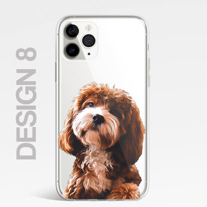 Doodle Cockapoo Dog Pet Phone Case Art CLEAR Cover Case for iPhone 14 13 12 Pro+