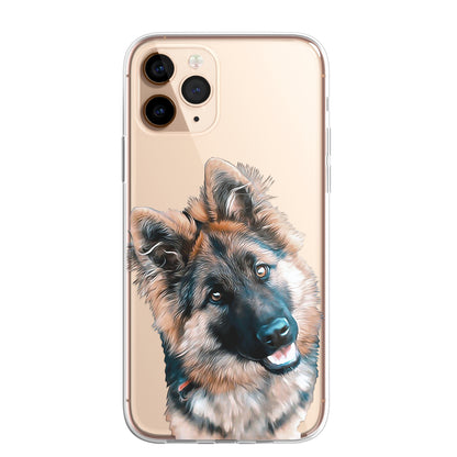 German Shepherd Alsatian Dog Phone Case Art CLEAR Cover Case for iPhone 14 13 12