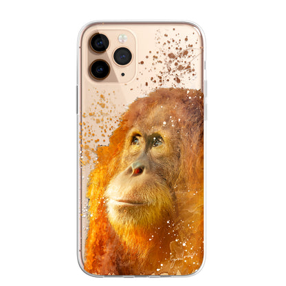 Asian Animals Phone Case Splatter Art CLEAR Cover Case for iPhone 14 13 12 Pro +