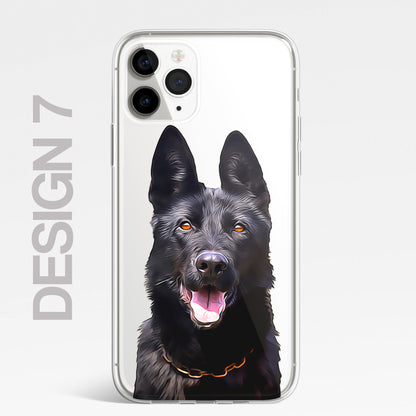 German Shepherd Alsatian Dog Phone Case Art CLEAR Cover Case for iPhone 14 13 12