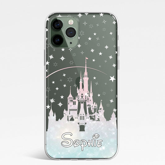 Personalised Cartoon Movie Style Art Castle CLEAR Phone Cover Case for iPhone