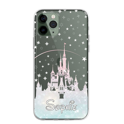 Personalised Cartoon Movie Style Art Castle CLEAR Phone Cover Case for iPhone
